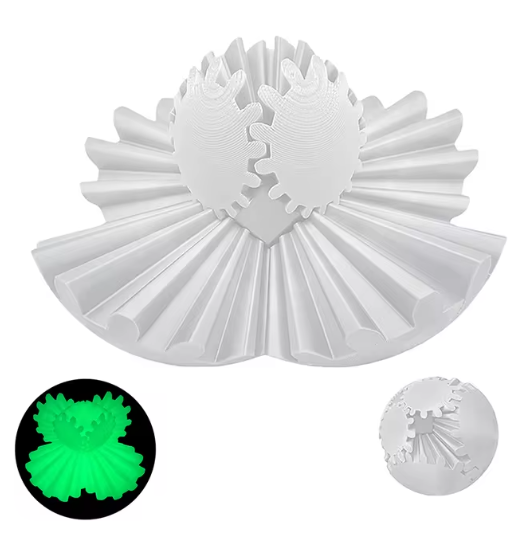 Jucarie interactiva fidget gear sphere, bila antistres pentru adulti si copii - fosforescent 6 cm - 20063