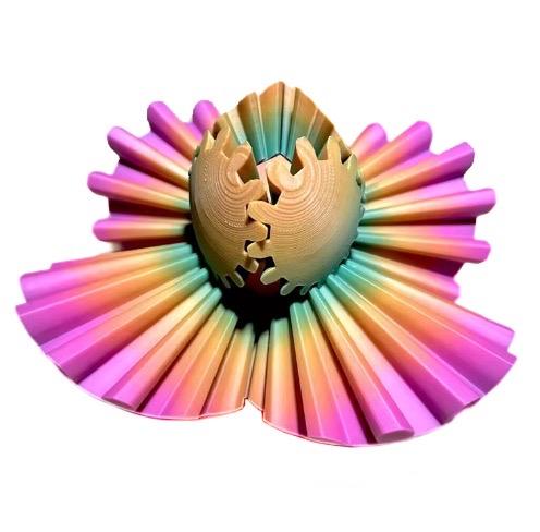 Jucarie interactiva fidget gear sphere, bila antistres pentru adulti si copii - multicolor 6 cm - 20065